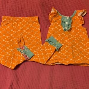 Orange and Teal Kids Outfit